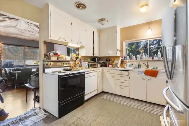 Kitchen view to dining room
