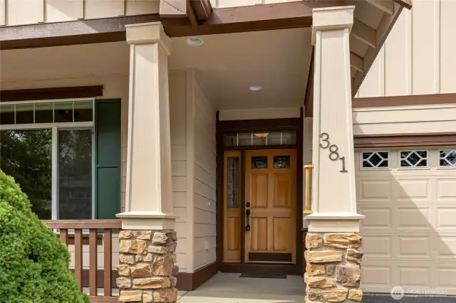 Covered front porch.