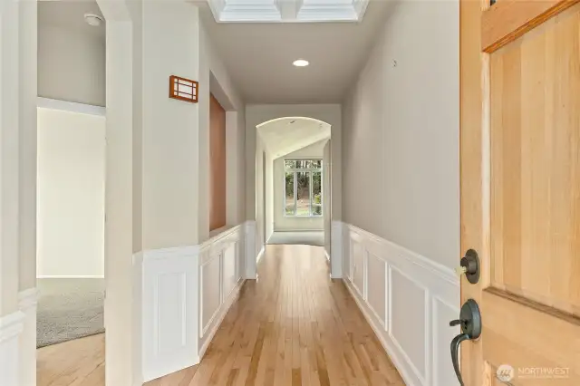 Maple hardwood floors.