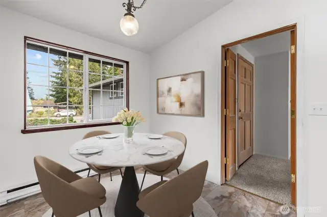 dining area leading to great room