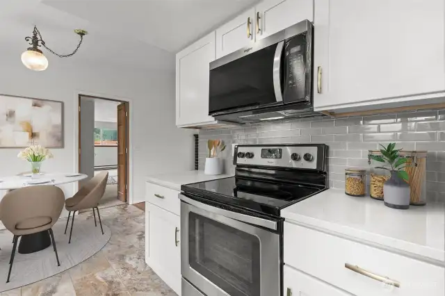 kitchen leading to dining and great room