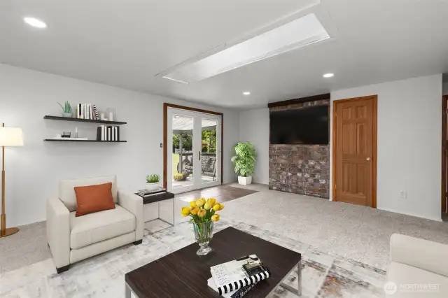 great room to back yard