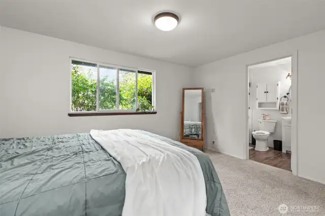 primary bedroom leading to ensuite