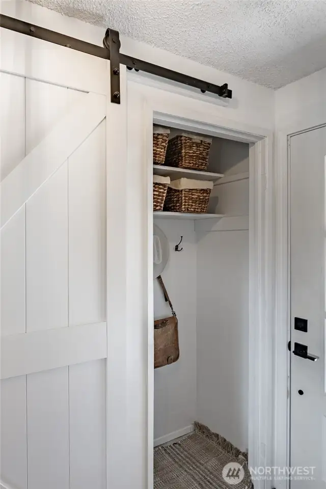 Entry with coat closet