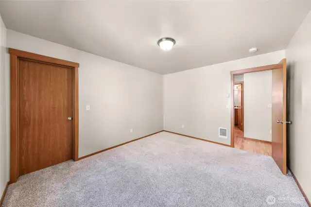 Bedroom located on main level with large walk in closet