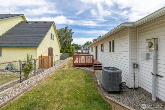 Fenced backyard and nice deck