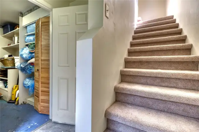 Stairwell to Bonus Room off of Utility Room.
