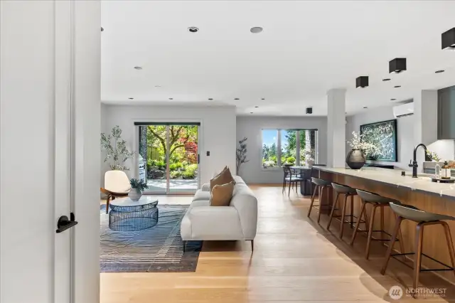 With identical attention to detail, the lower-level ADU showcases the same refined finishes and design sophistication found throughout the residence.