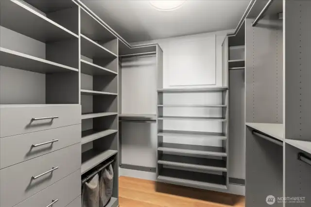 Lower level ADU walk-in closet