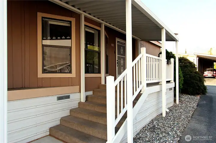 Entry with covered porch