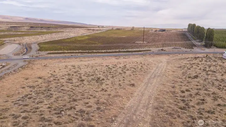 Southern aerial view of the 11 acres.