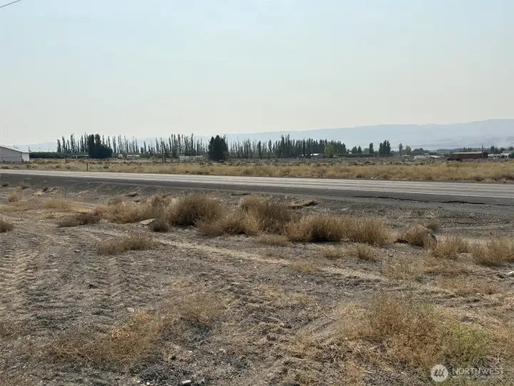 Frontage off the 243, looking east.