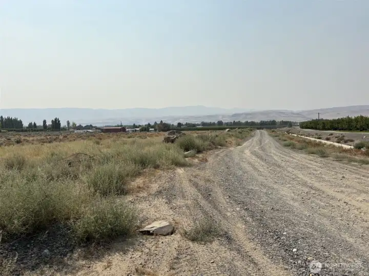 Nice gravel road to the end of the property, about where the Cherrie Orchard starts.