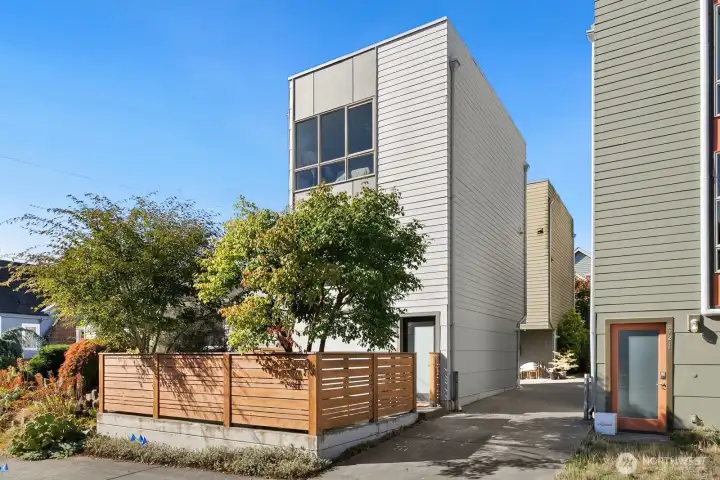 Standalone townhome with no shared walls.