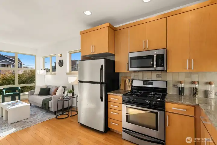 Stainless appliances included.