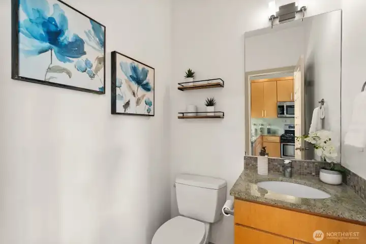 Powder bath on main level.