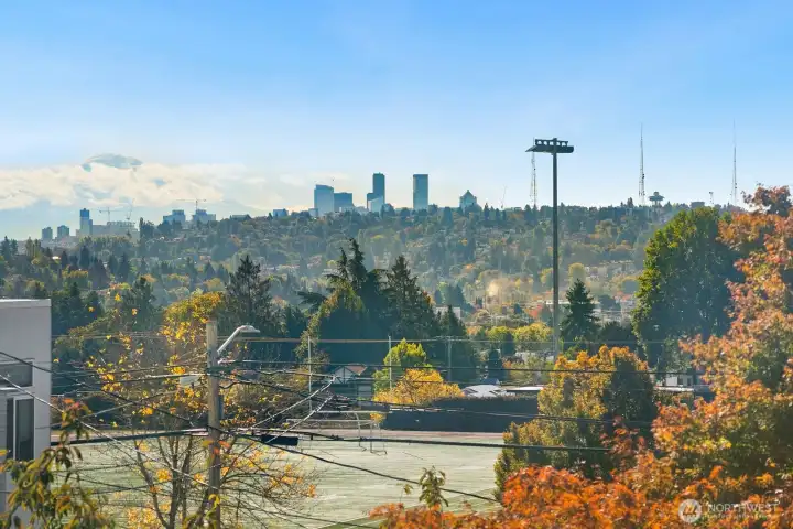 On a clear day, the view from the upstairs is lovely.