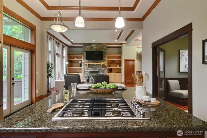 Looking from kitchen towards the living area