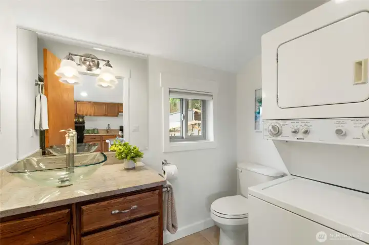 ADU bath with laundry