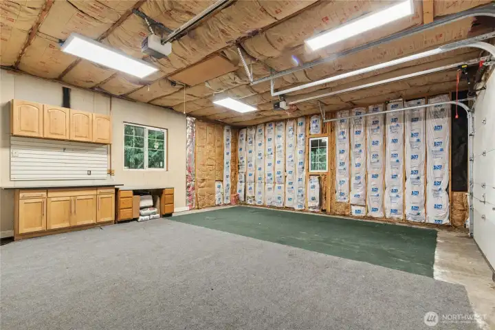 Interior of garage to right.