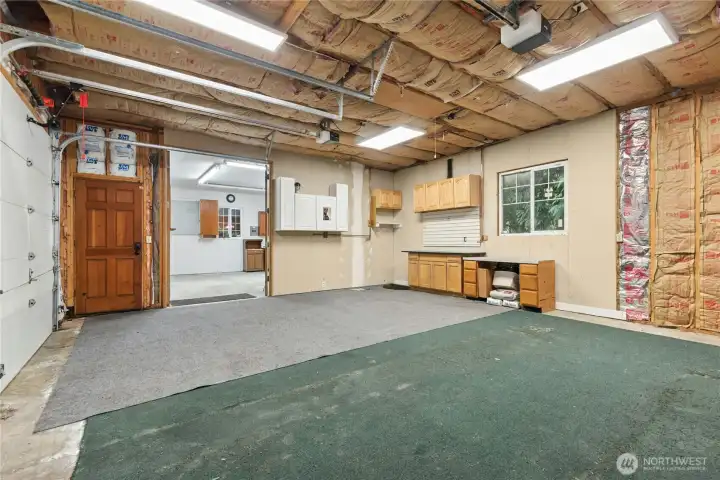 Notice the piping ready for you to hook-up your air compressor! Double doors open to shop!