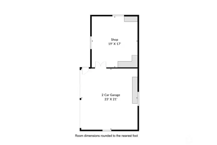 Floor plan detached garage & shop