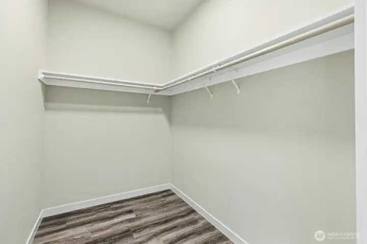 Primary walk in closet.
