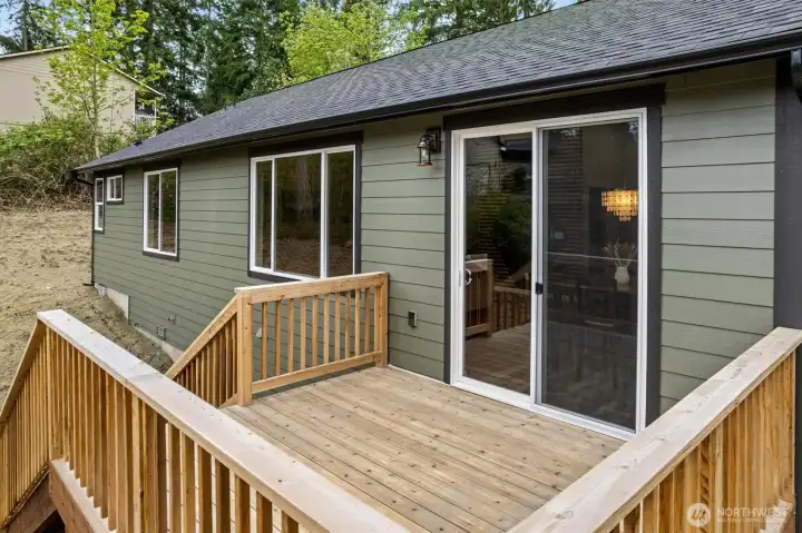 Back of house and deck.