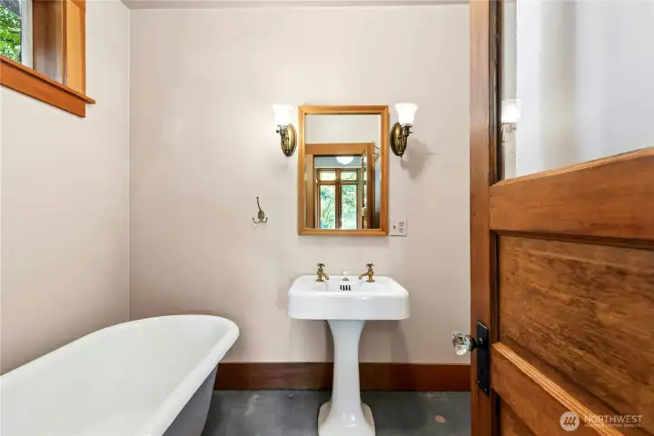 Lower level bathroom-there is a 1/2 bath as well