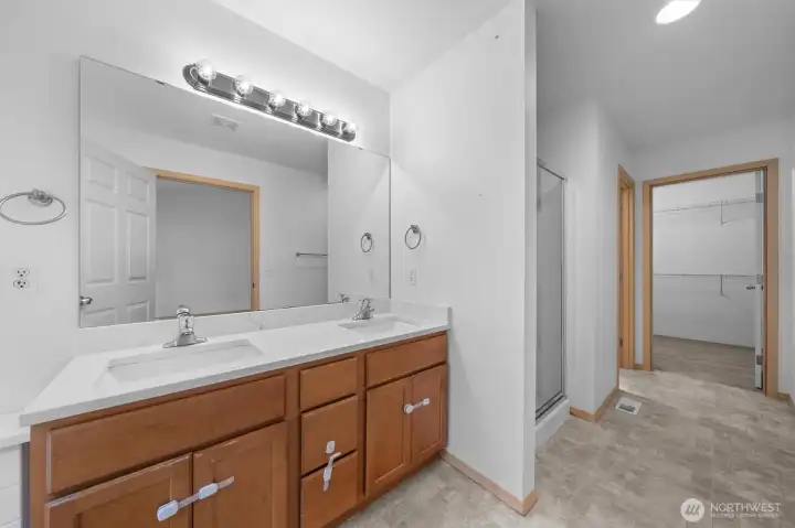 Primary Ensuite bath, walk in closet ahead Primary Ensuite bath, walk in closet ahead