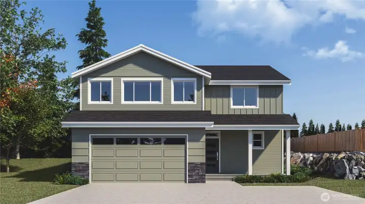 Virtual rendering of finished home. Virtual rendering of finished home.