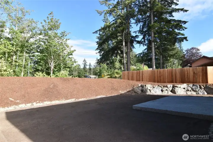 A fence will be installed along the berm. A fence will be installed along the berm.