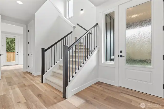 Entry and ADU access at end of hallway