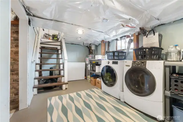 Basement laundry room