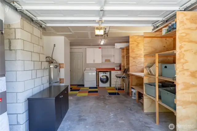 Lots of storage in garage.