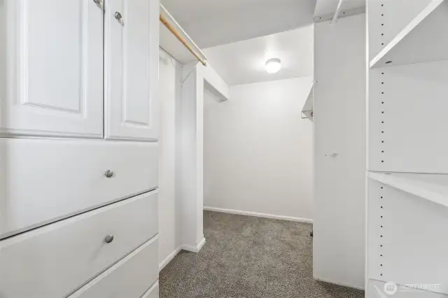 Downstairs walk in closet