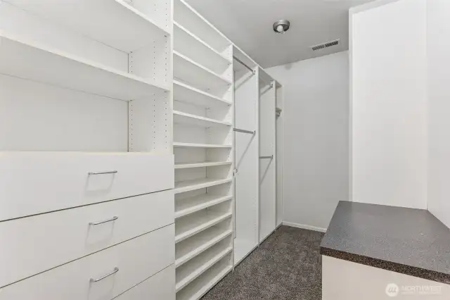 Upstairs walk in closet