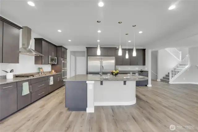 Plenty of cabinets, huge walk-in .