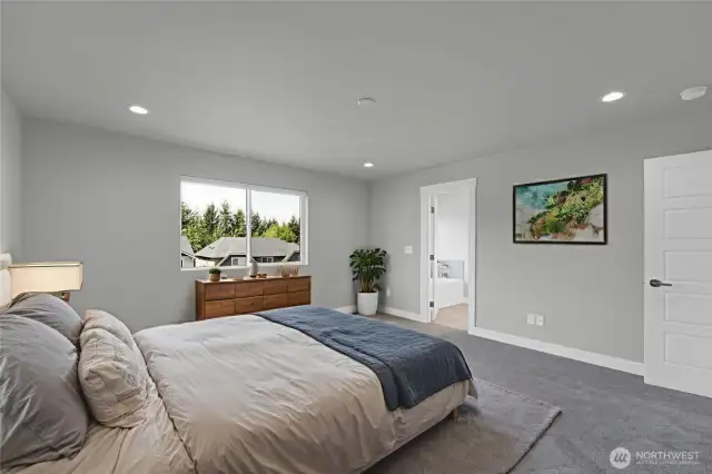 Opens into the spa-like en suite.