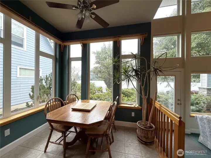 KITCHEN NOOK WITH LAKE VIEWS