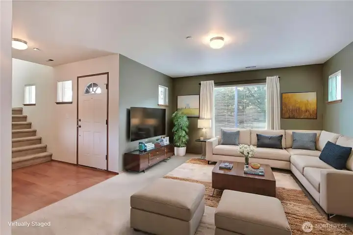 Open floorplan downstairs.