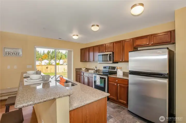 Stainless appliances.