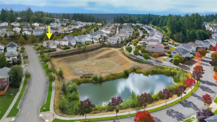 Located directly behind a retention pond with beautiful reflected sunsets!