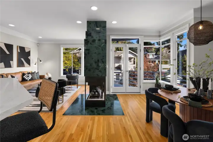 Upstairs you will find the gorgeous great room with tons of natural light.