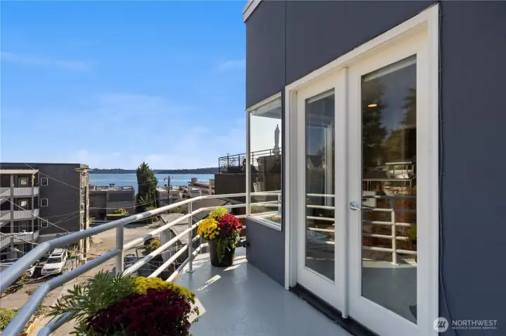 Balcony off the primary suite.