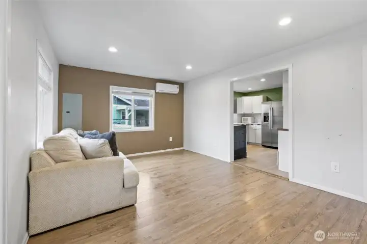 Living room, looking toward the kitchen.