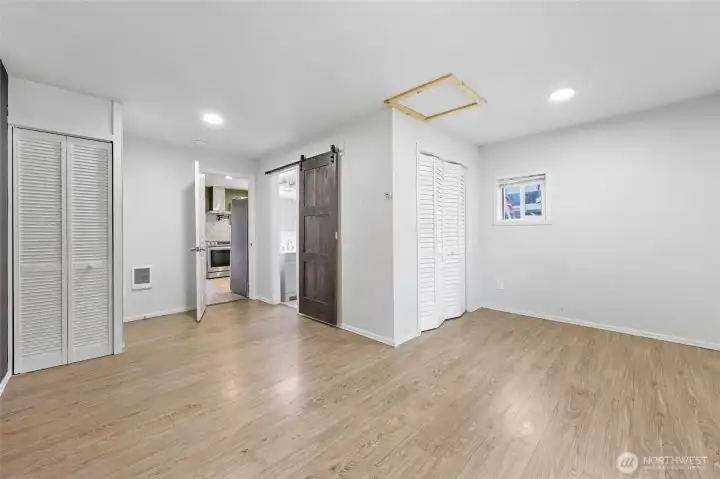 Primary Bedroom with ensuite, 2 closets.