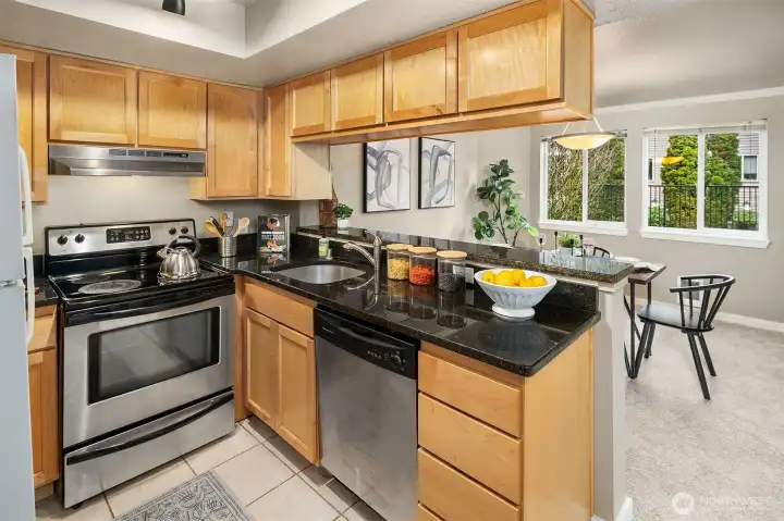 Kitchen with stainless appl's