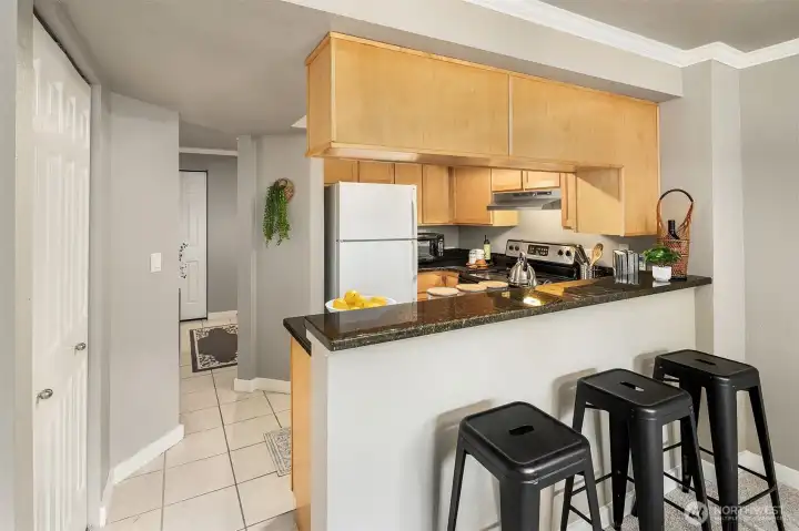 convenient breakfast bar