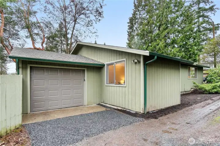 Alley for easy access to garage and back yard.